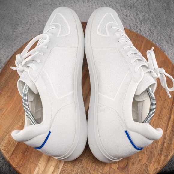 Rothy's Shoes Mens Size 13 White Knit Low Top Sneakers Sustainable Lace Up Eco - Picture 5 of 9
